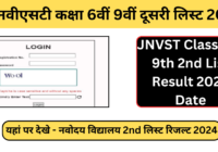 Navodaya Vidyalaya 2nd List Result 2024