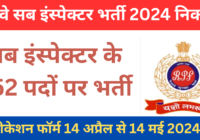 RPF Sub Inspector Bharti 2024