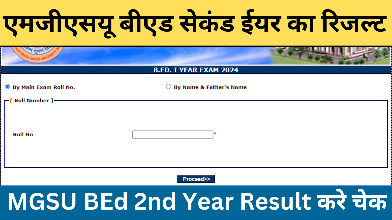 MGSU BEd 2nd Year Result 2024