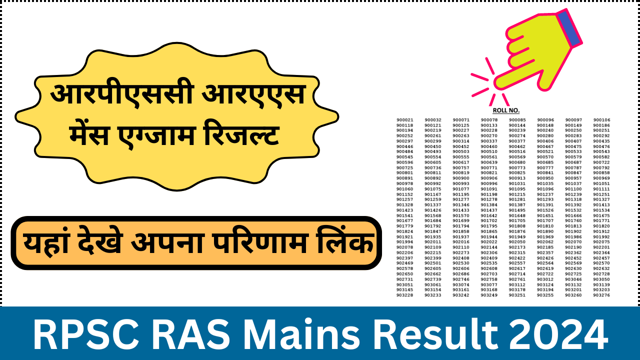 RPSC RAS Mains Result 2024