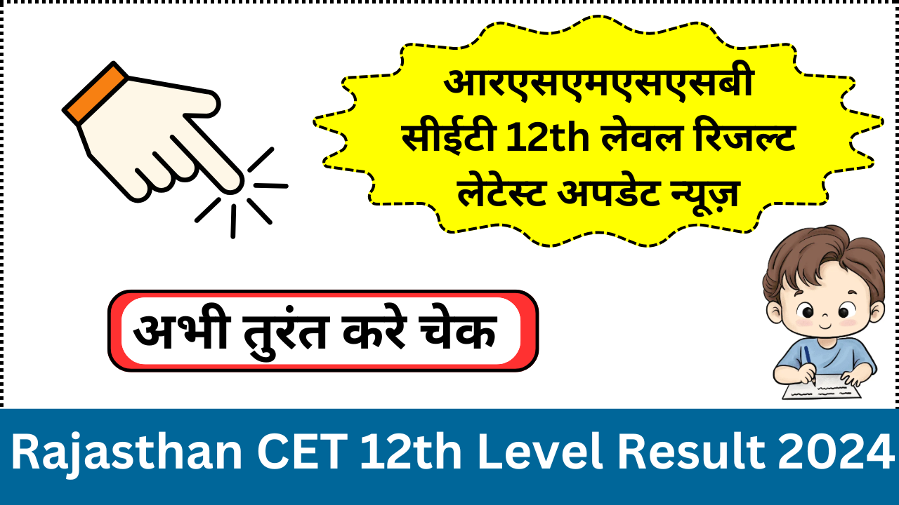 Rajasthan CET 12th Level Result 2024