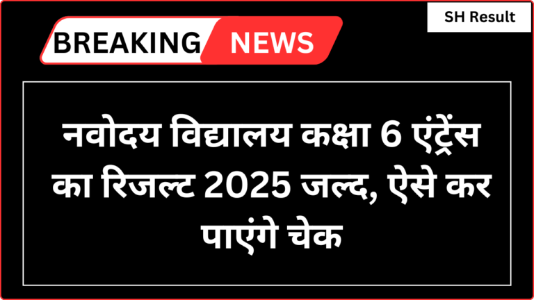JNVST 6th Result 2025