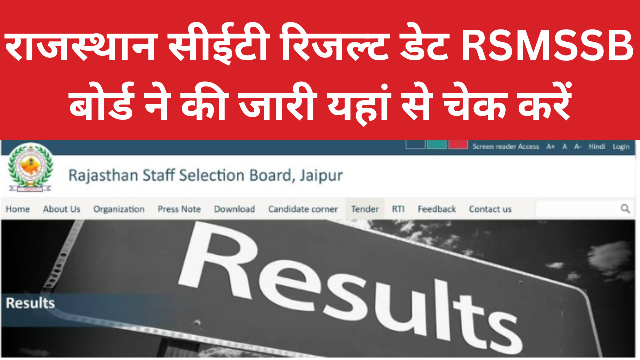 Rajasthan CET Result Date Release