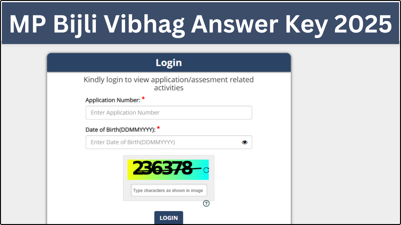 MP Bijli Vibhag Answer Key 2025