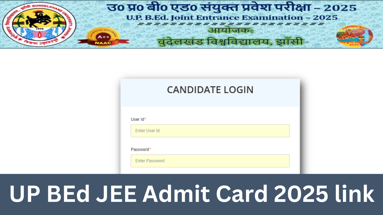 UP BEd JEE Admit Card 2025