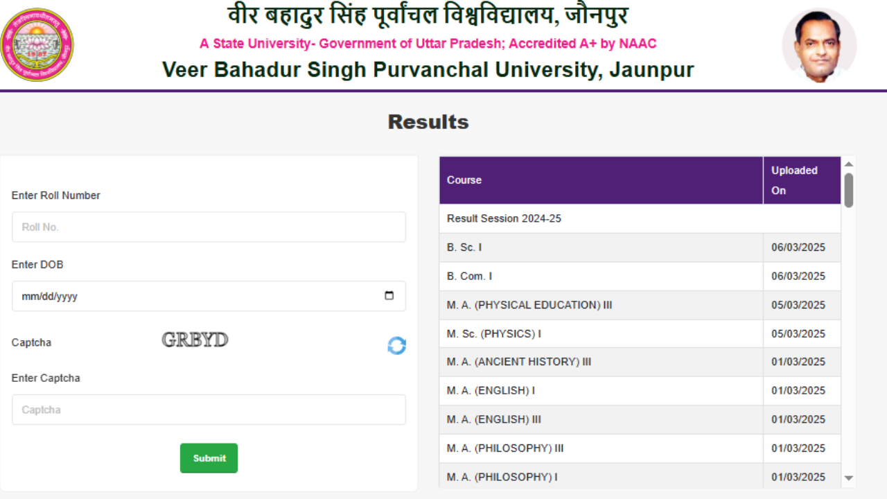 VBSPU Result 2025