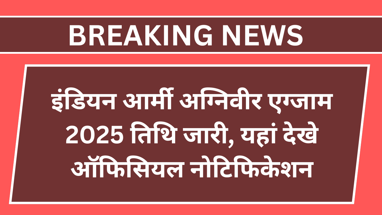 Indian Army Agniveer Exam Date 2025