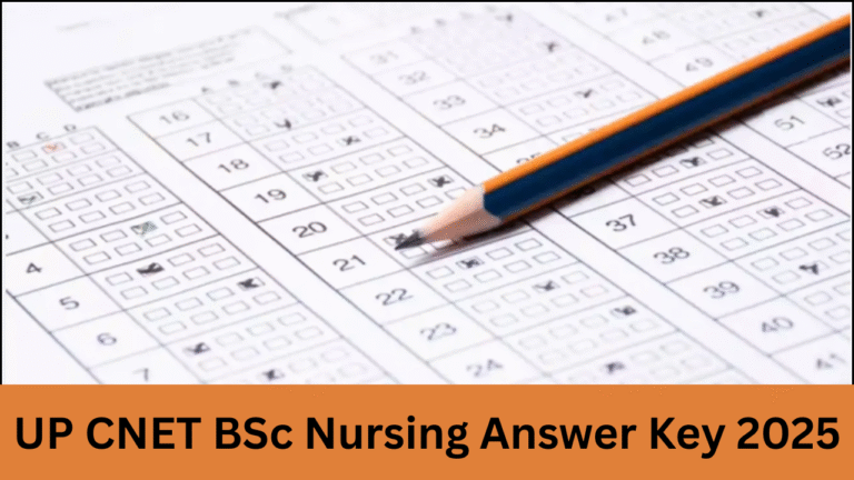 UP CNET BSc Nursing Answer Key 2025
