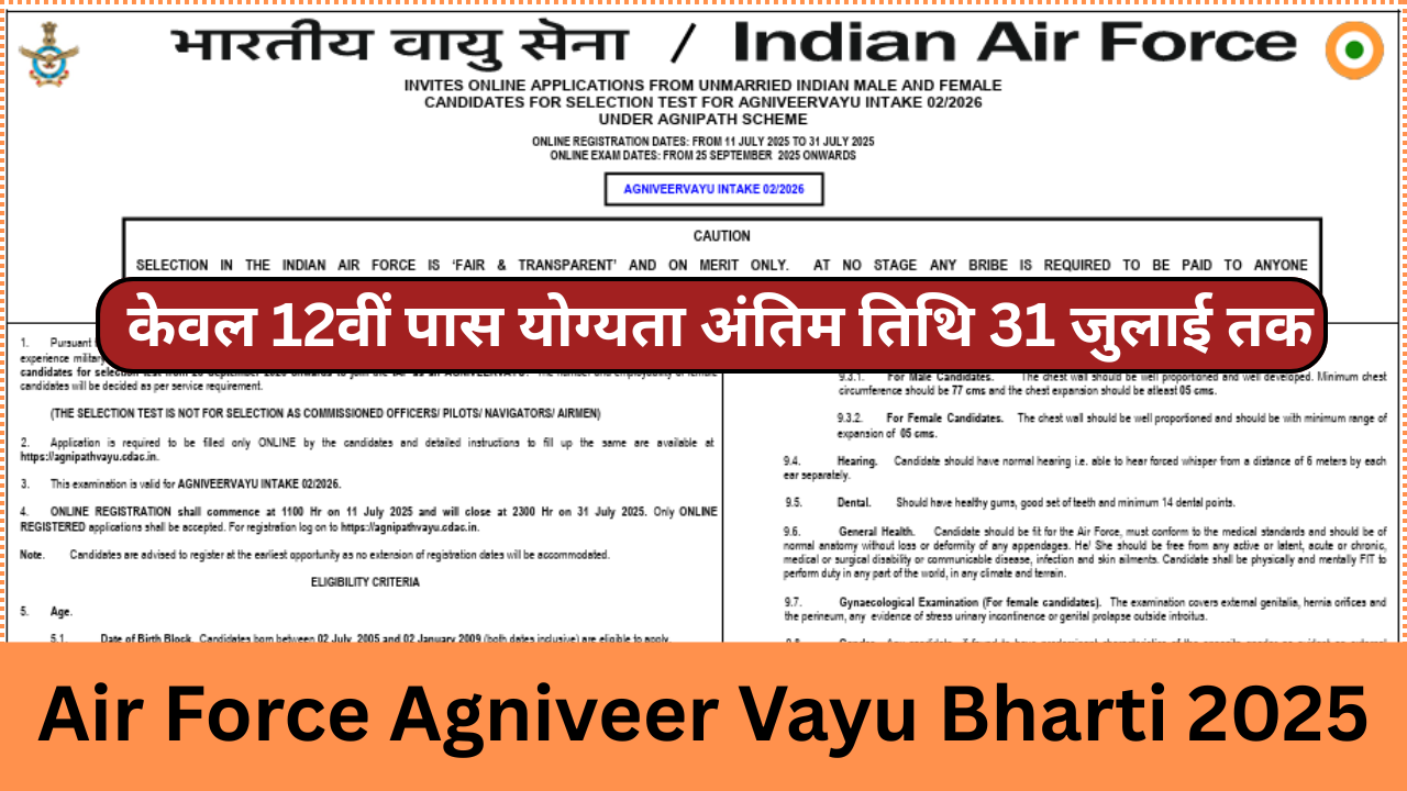 Air Force Agniveer Vayu Bharti 2025