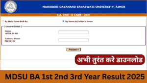 MDSU BA 1st 2nd 3rd Year Result 2025