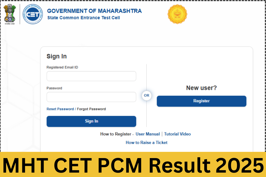 MHT CET PCM Result 2025 OUT
