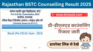 Rajasthan BSTC Counselling Result 2025