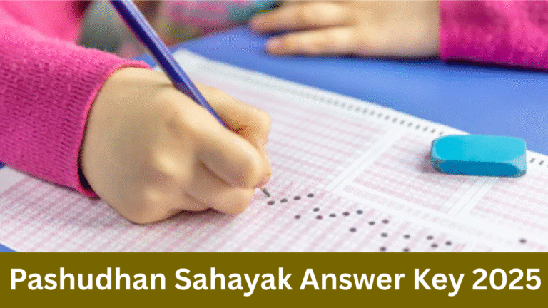Rajasthan Pashudhan Sahayak Answer Key 2025