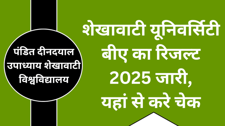 Shekhawati University BA Result 2025