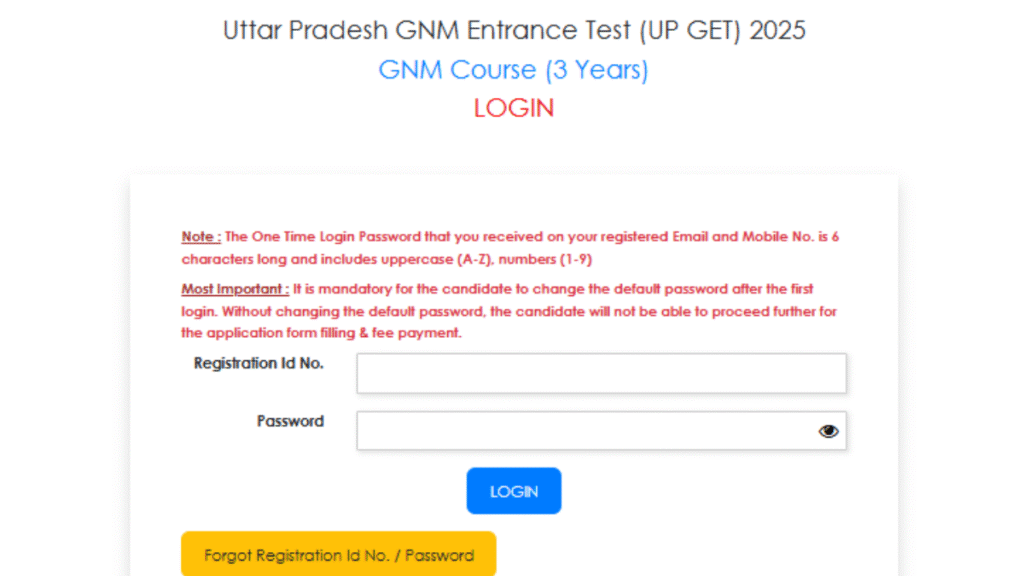 UPGET GNM Result 2025