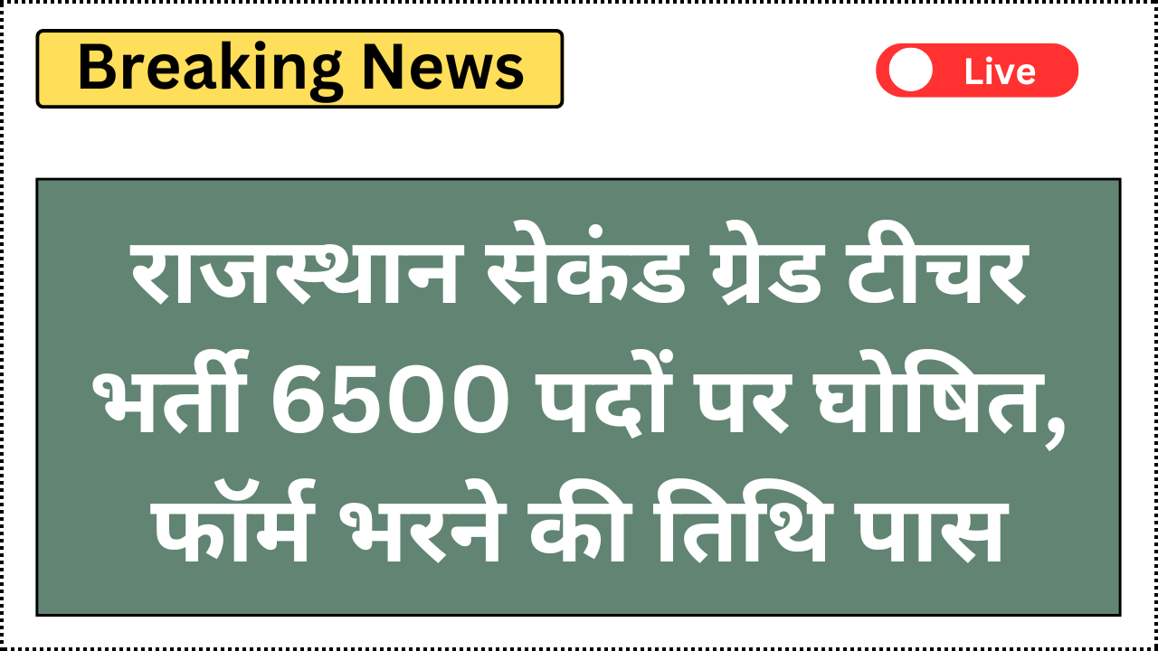 RPSC 2nd Grade Teacher Recruitment 2025